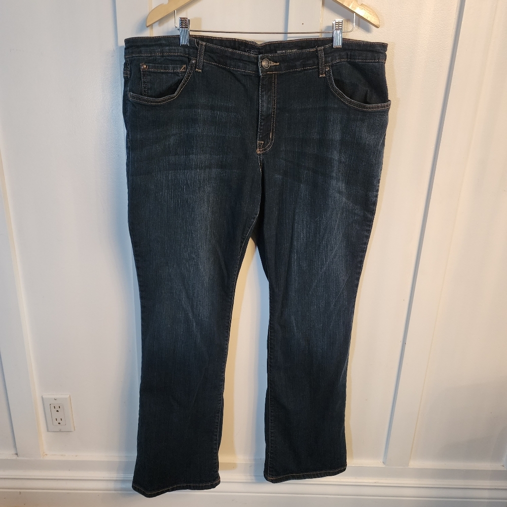 Jessica Simpson Rockin curvy boots dark washed jeans, mid-rise, size 24W